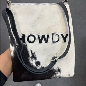 Black and White HOWDY Shoulder Bag